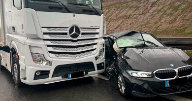 Unfall auf der Autobahn A3 zwischen Schlüsselfeld und Geiselwind Lkw Pkw BMW Holländer Niederländer Hubschrauber