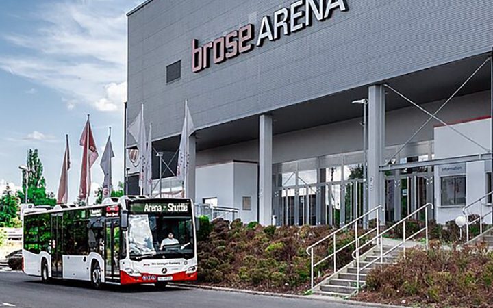 Shuttle Bus Brose Arena Baskettball Bamberg