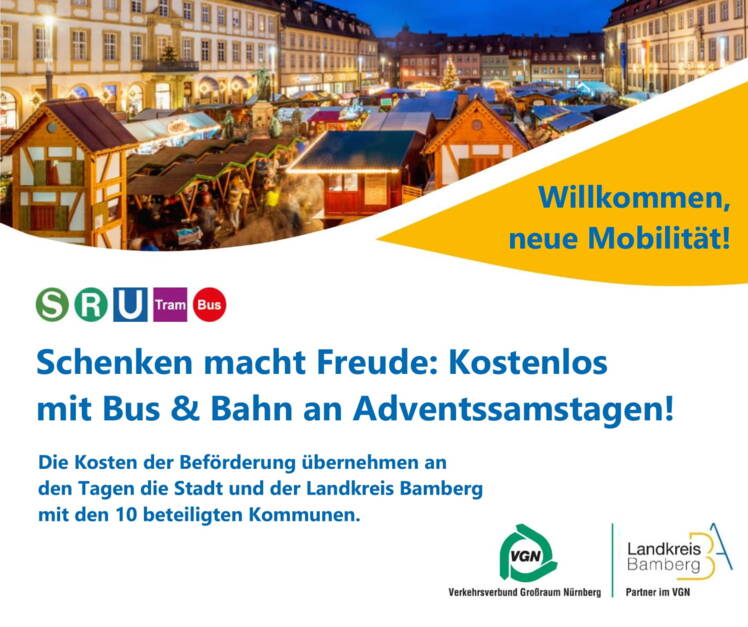 Mit dem Bus kostenlos nach Bamberg im Advent