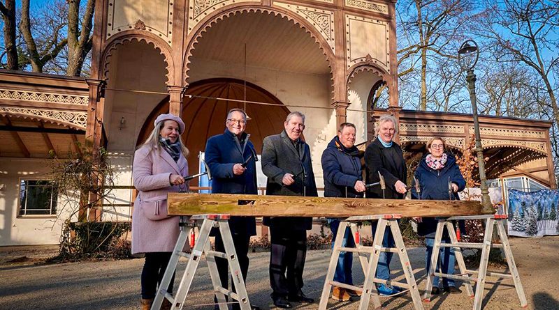 Musikpavillon auf Wilde Rose-Keller wird saniert. Pavillon Bierkeller